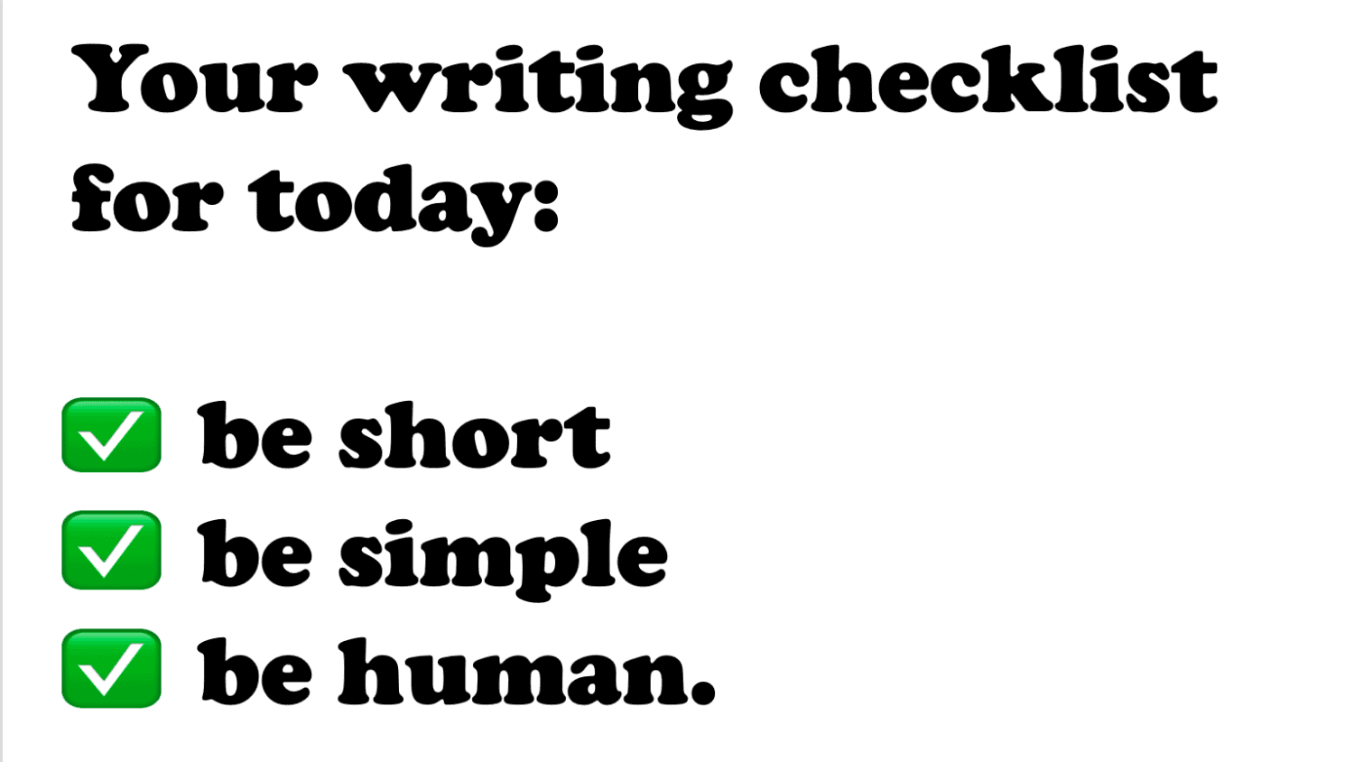 Writing Checklist