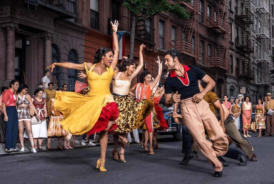 group of people dances happily